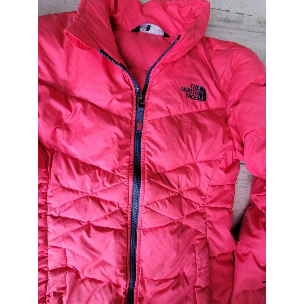 North face 550 medium plush pink zip up youth medium jacket puffer winter